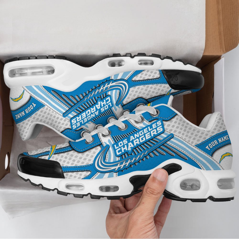 LIMITED EDITION - NEW CUSTOMIZED NFL09 LAC LOS ANGELES CHARGERS UNISEX AIR MAX PLUS SNEAKERS