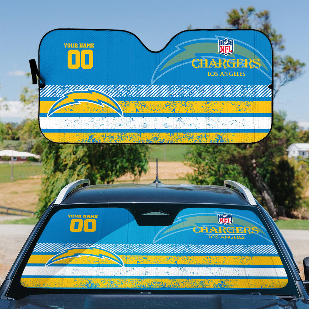 LIMITED EDITION - NEW CUSTOMIZED NFL09 LAC LOS ANGELES CHARGERS AUTO WINDSHIELD SHADE