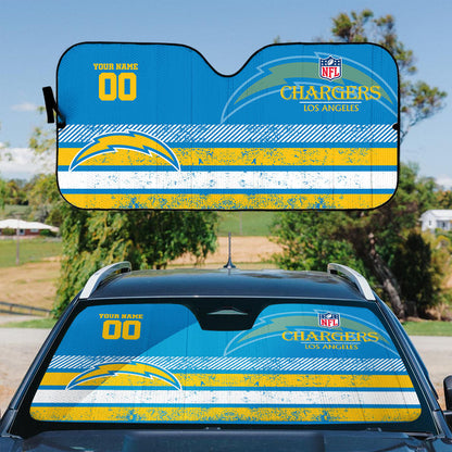 LIMITED EDITION - NEW CUSTOMIZED NFL09 LAC LOS ANGELES CHARGERS AUTO WINDSHIELD SHADE
