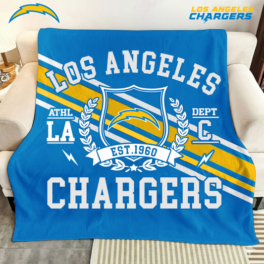 LIMITED EDITION - NEW CUSTOMIZED NFL09 LAC LOS ANGELES CHARGERS NORMAL & FLEECE BLANKET