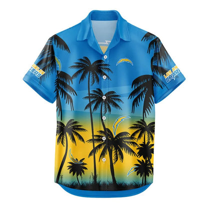 LIMITED EDITION - NEW CUSTOMIZED NFL09 LAC LOS ANGELES CHARGERS UNISEX HAWAIIAN SHIRT & SHORTS SET