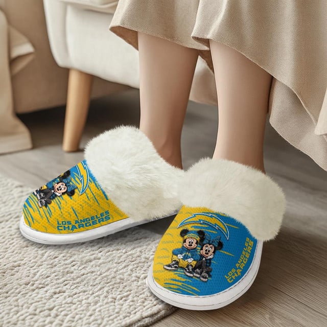 [SPECIAL OFFER] NEW CUSTOMIZED NFL09 LAC LOS ANGELES CHARGERS COTTON SLIPPERS