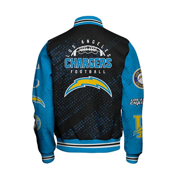 LIMITED EDITION - NEW CUSTOMIZED NFL09 LAC LOS ANGELES CHARGERS SATIN VARSITY JACKET & BASEBALL JACKET