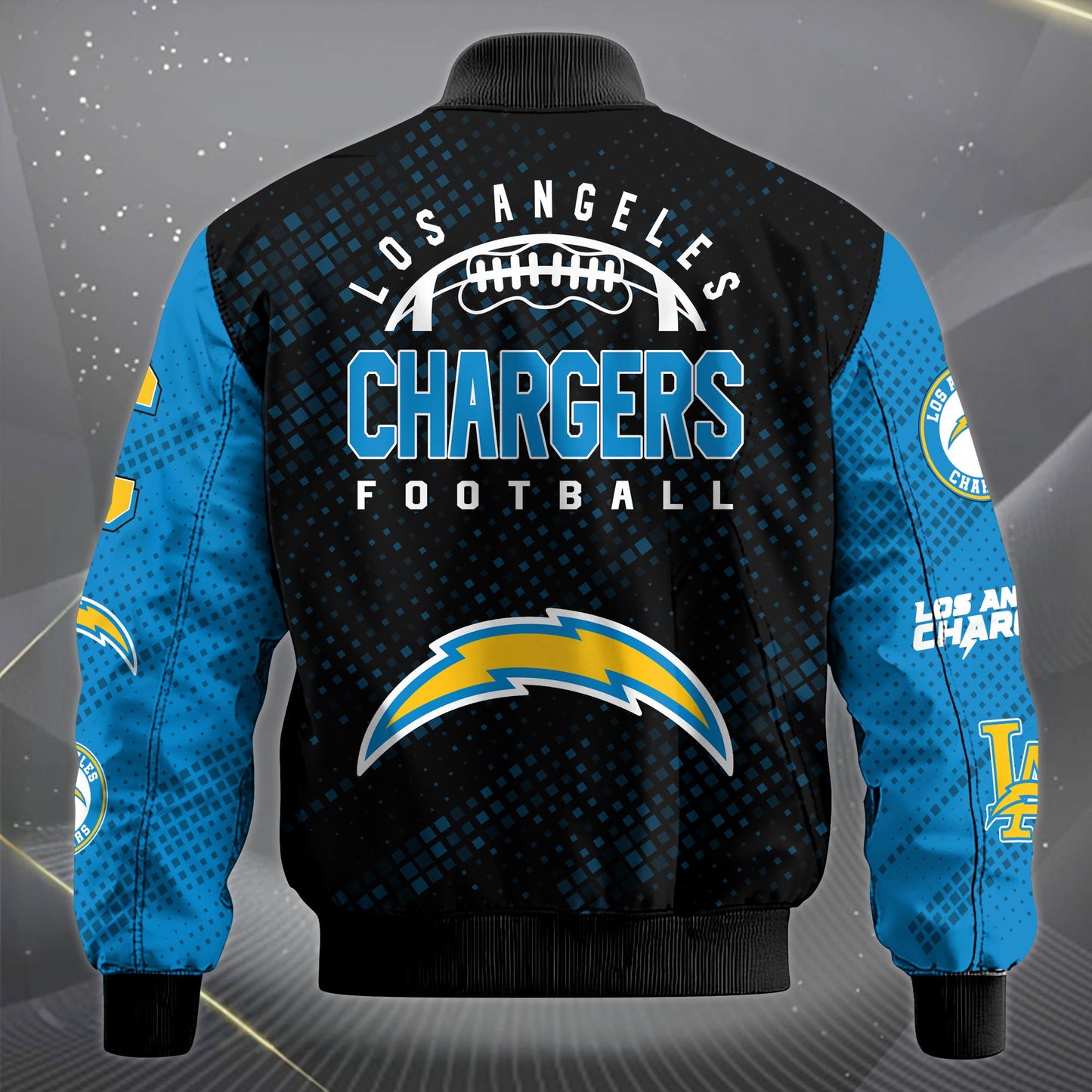 LIMITED EDITION - NEW CUSTOMIZED NFL09 LAC LOS ANGELES CHARGERS SATIN VARSITY JACKET & LONG PANTS