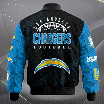 LIMITED EDITION - NEW CUSTOMIZED NFL09 LAC LOS ANGELES CHARGERS SATIN VARSITY JACKET & LONG PANTS