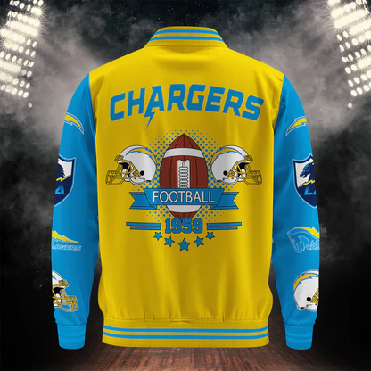 LIMITED EDITION - NEW CUSTOMIZED NFL09 LAC LOS ANGELES CHARGERS BASEBALL JACKET