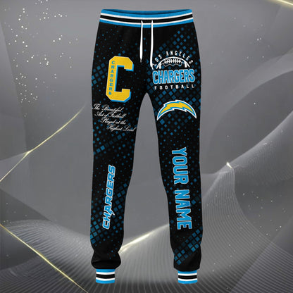 LIMITED EDITION - NEW CUSTOMIZED NFL09 LAC LOS ANGELES CHARGERS SATIN VARSITY JACKET & LONG PANTS