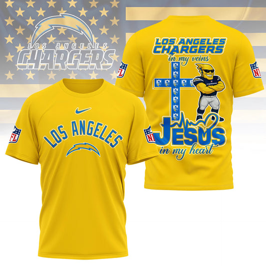 LIMITED EDITION - NEW CUSTOMIZED NFL09 LAC LOS ANGELES CHARGERS T-SHIRT | MULTIPLE COLORS AVAILABLE