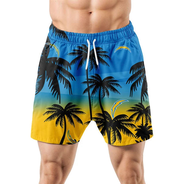 LIMITED EDITION - NEW CUSTOMIZED NFL09 LAC LOS ANGELES CHARGERS UNISEX HAWAIIAN SHIRT & SHORTS SET