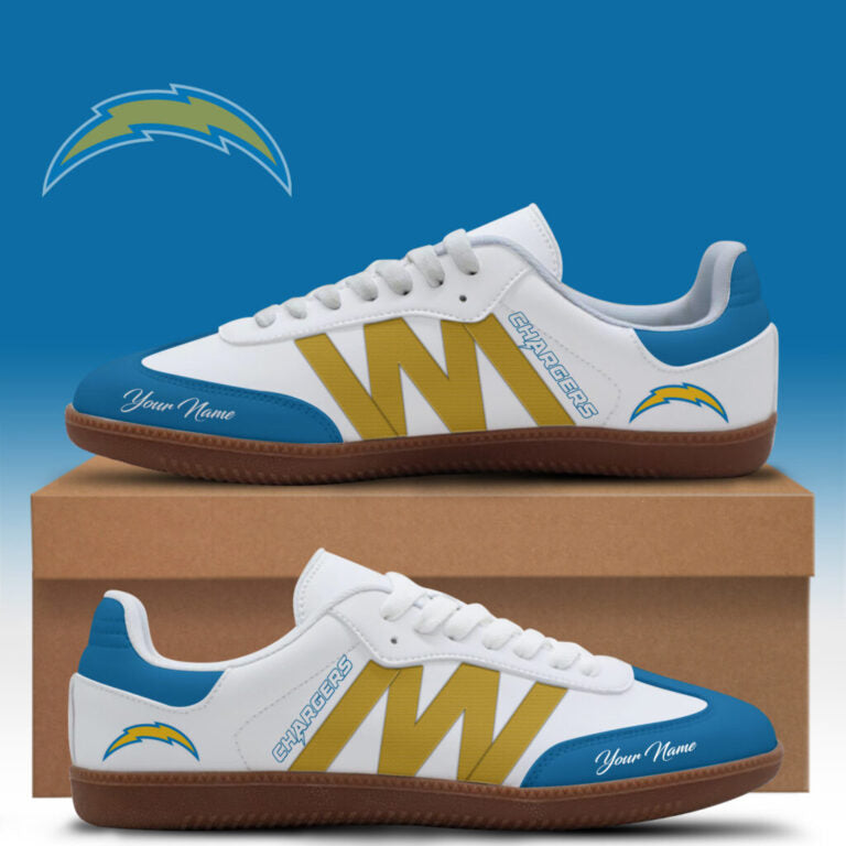 LIMITED EDITION - NEW CUSTOMIZED NFL09 LAC LOS ANGELES CHARGERS CLASSIC SNEAKERS