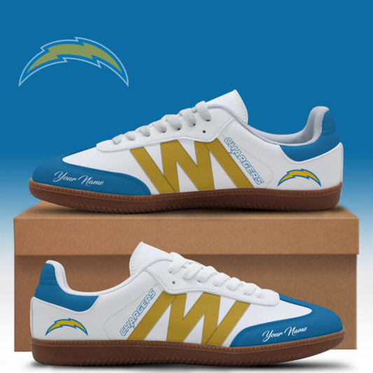LIMITED EDITION - NEW CUSTOMIZED NFL09 LAC LOS ANGELES CHARGERS CLASSIC SNEAKERS