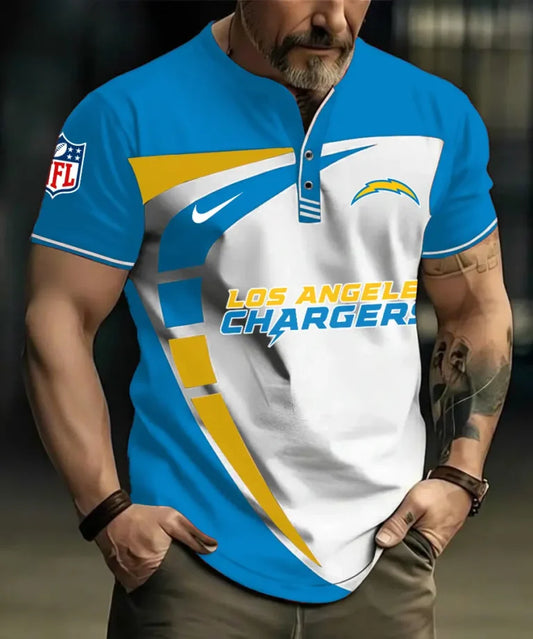 LIMITED EDITION - NEW CUSTOMIZED NFL09 LAC LOS ANGELES CHARGERS POLO SHIRT
