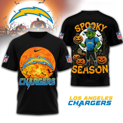 LIMITED EDITION - NEW CUSTOMIZED NFL09 LAC LOS ANGELES CHARGERS x SPOOKY SEASON T-SHIRT, HOODIE, ZIP HOODIE