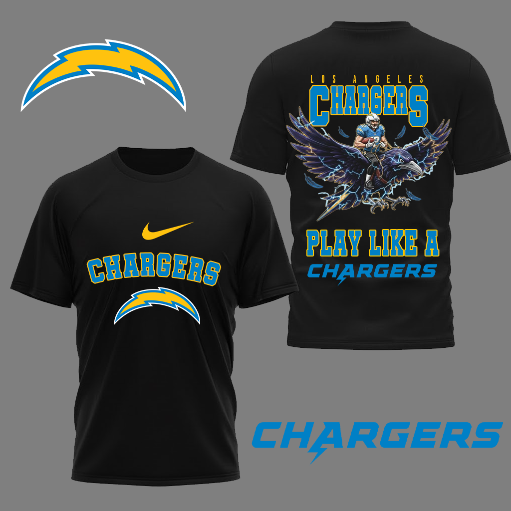 LIMITED EDITION - NEW CUSTOMIZED NFL09 LAC LOS ANGELES CHARGERS NATION GEAR 3D SHIRT