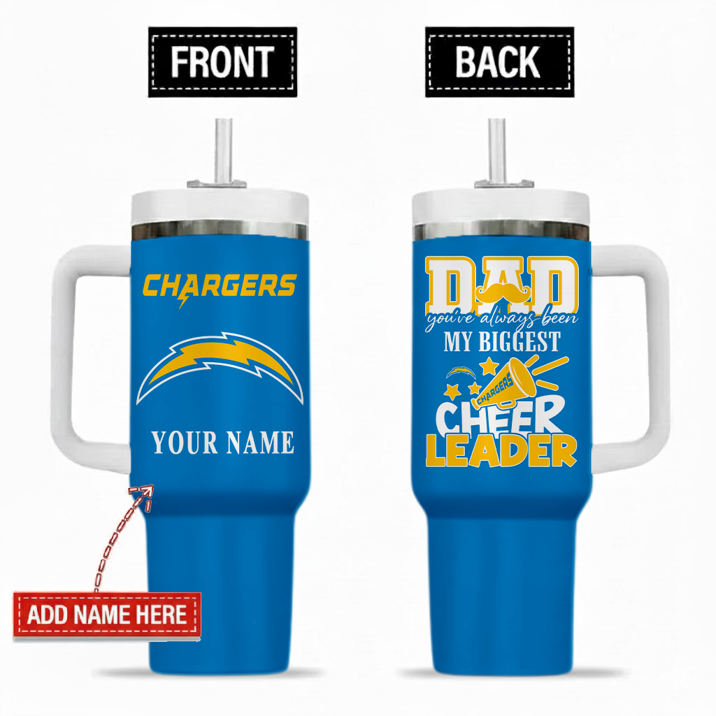 LIMITED EDITION - NEW CUSTOMIZED 09 LAC LOS ANGELES CHARGERS 40oz TUMBLER