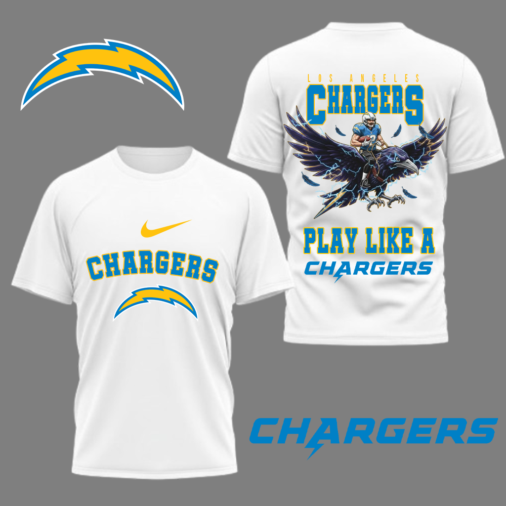 LIMITED EDITION - NEW CUSTOMIZED NFL09 LAC LOS ANGELES CHARGERS NATION GEAR 3D SHIRT