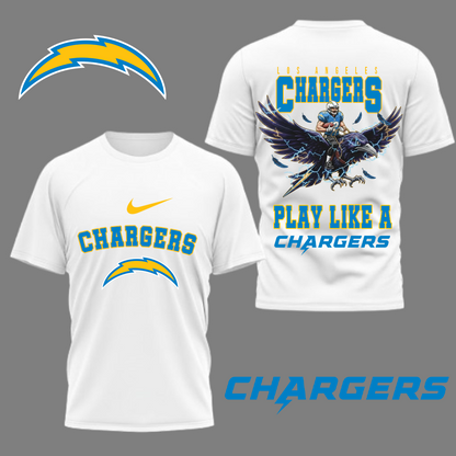 LIMITED EDITION - NEW CUSTOMIZED NFL09 LAC LOS ANGELES CHARGERS NATION GEAR 3D SHIRT