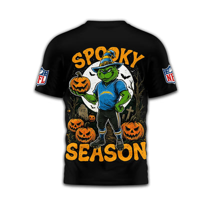 LIMITED EDITION - NEW CUSTOMIZED NFL09 LAC LOS ANGELES CHARGERS x SPOOKY SEASON T-SHIRT, HOODIE, ZIP HOODIE