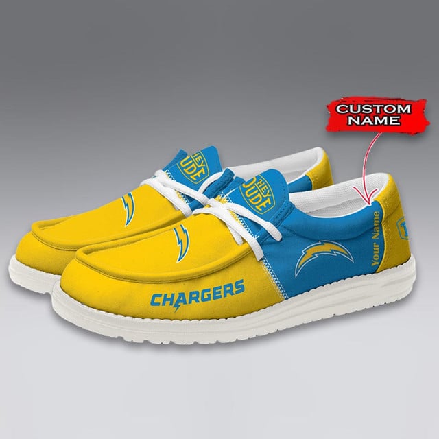 LIMITED EDITION - NEW CUSTOMIZED NFL09 LAC LOS ANGELES CHARGERS LOAFER SHOES