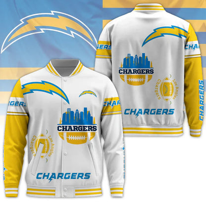 LIMITED EDITION - NEW CUSTOMIZED NFL09 LAC LOS ANGELES CHARGERS BASEBALL JACKET