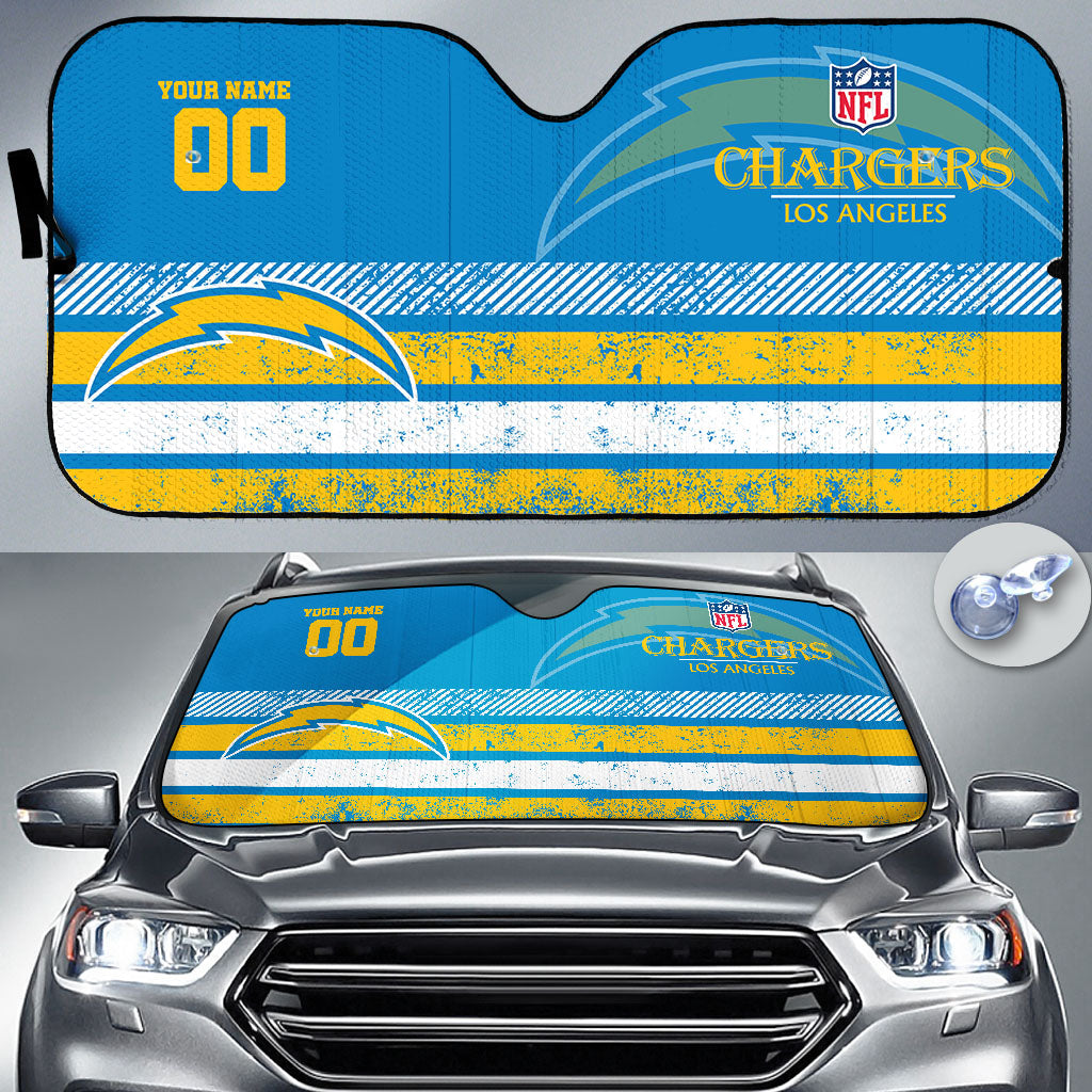 LIMITED EDITION - NEW CUSTOMIZED NFL09 LAC LOS ANGELES CHARGERS AUTO WINDSHIELD SHADE