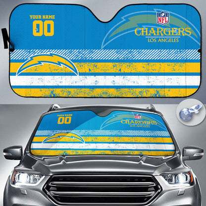 LIMITED EDITION - NEW CUSTOMIZED NFL09 LAC LOS ANGELES CHARGERS AUTO WINDSHIELD SHADE