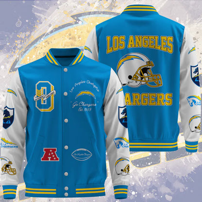 LIMITED EDITION - NEW CUSTOMIZED NFL09 LAC LOS ANGELES CHARGERS BASEBALL JACKET