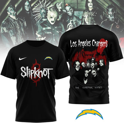 LIMITED EDITION - NEW CUSTOMIZED NFL09 LAC LOS ANGELES CHARGERS SLIPKNOT 3D SHIRT