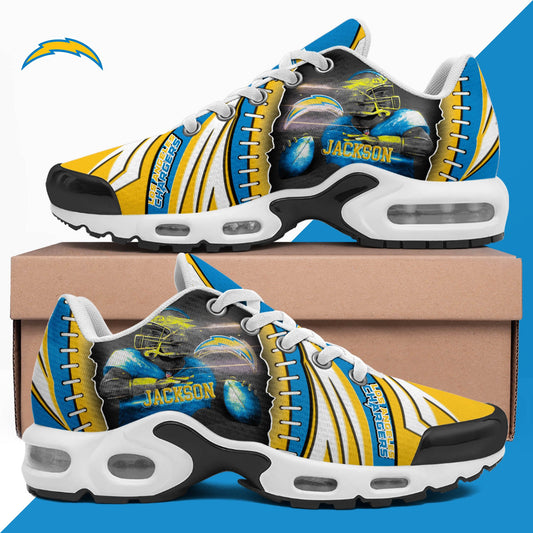 LIMITED EDITION - NEW CUSTOMIZED NFL09 LAC LOS ANGELES CHARGERS UNISEX AIR MAX PLUS SNEAKERS