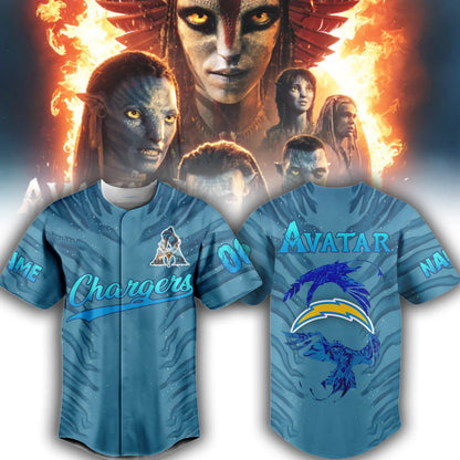 LIMITED EDITION - NEW CUSTOMIZED NFL09 LAC LOS ANGELES CHARGERS BASEBALL JERSEY