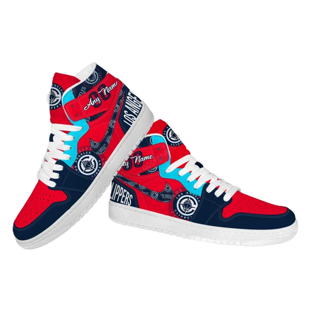 [HOT DEAL] NEW CUSTOMIZED NBA10 LCL LOS ANGELES CLIPPERS AIR JORDAN SNEAKERS
