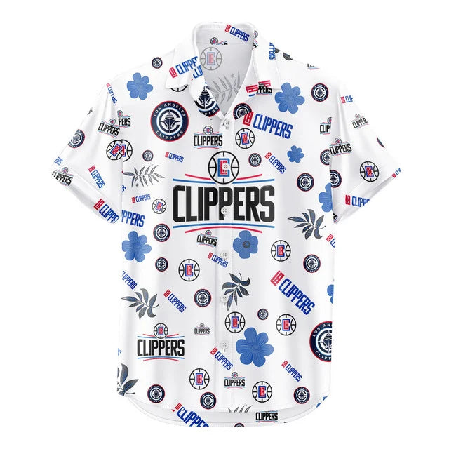 LIMITED EDITION - NEW CUSTOMIZED NBA10 LCL LOS ANGELES CLIPPERS UNISEX HAWAIIAN SHIRT & SHORTS SET