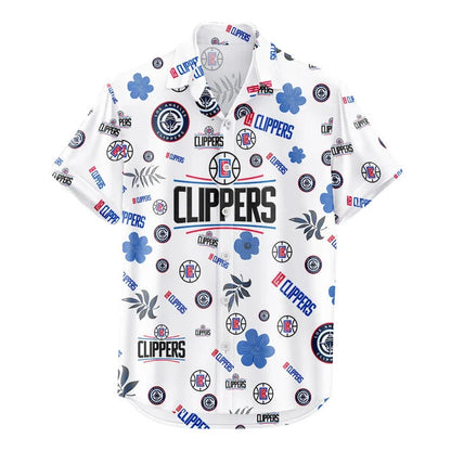 LIMITED EDITION - NEW CUSTOMIZED NBA10 LCL LOS ANGELES CLIPPERS UNISEX HAWAIIAN SHIRT & SHORTS SET
