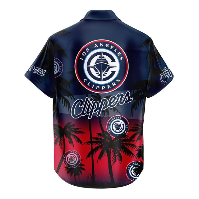LIMITED EDITION - NEW CUSTOMIZED NBA10 LCL LOS ANGELES CLIPPERS UNISEX HAWAIIAN SHIRT & SHORTS SET