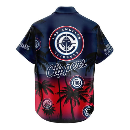 LIMITED EDITION - NEW CUSTOMIZED NBA10 LCL LOS ANGELES CLIPPERS UNISEX HAWAIIAN SHIRT & SHORTS SET