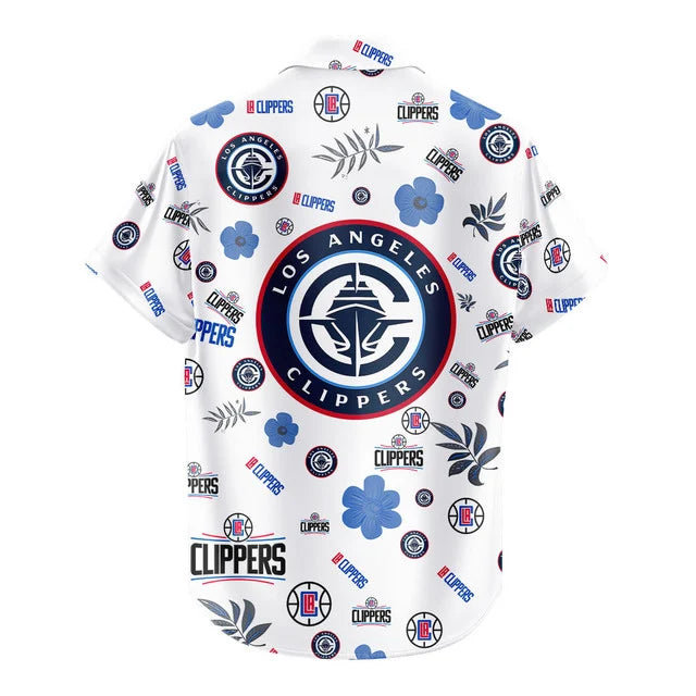 LIMITED EDITION - NEW CUSTOMIZED NBA10 LCL LOS ANGELES CLIPPERS UNISEX HAWAIIAN SHIRT & SHORTS SET