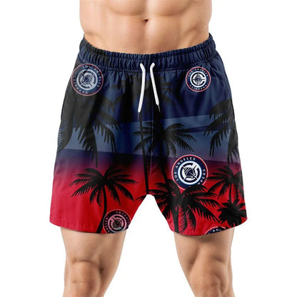 LIMITED EDITION - NEW CUSTOMIZED NBA10 LCL LOS ANGELES CLIPPERS UNISEX HAWAIIAN SHIRT & SHORTS SET