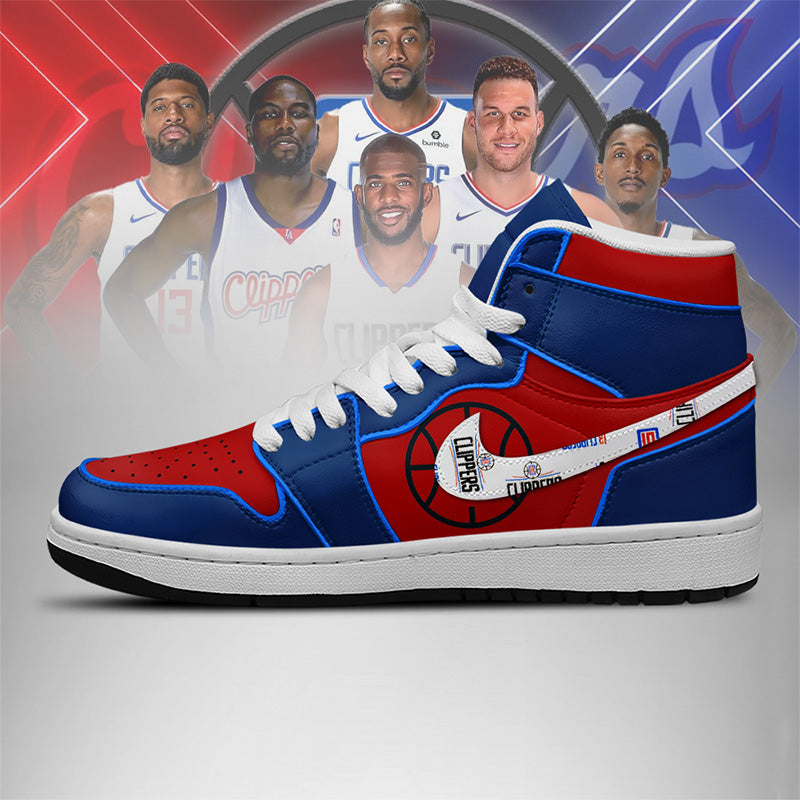 [HOT DEAL] NEW CUSTOMIZED NBA10 LCL LOS ANGELES CLIPPERS AIR JORDAN SNEAKERS