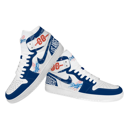 LIMITED EDITION - NEW CUSTOMIZED MLB02 LA DODGERS AIR JORDAN SNEAKERS