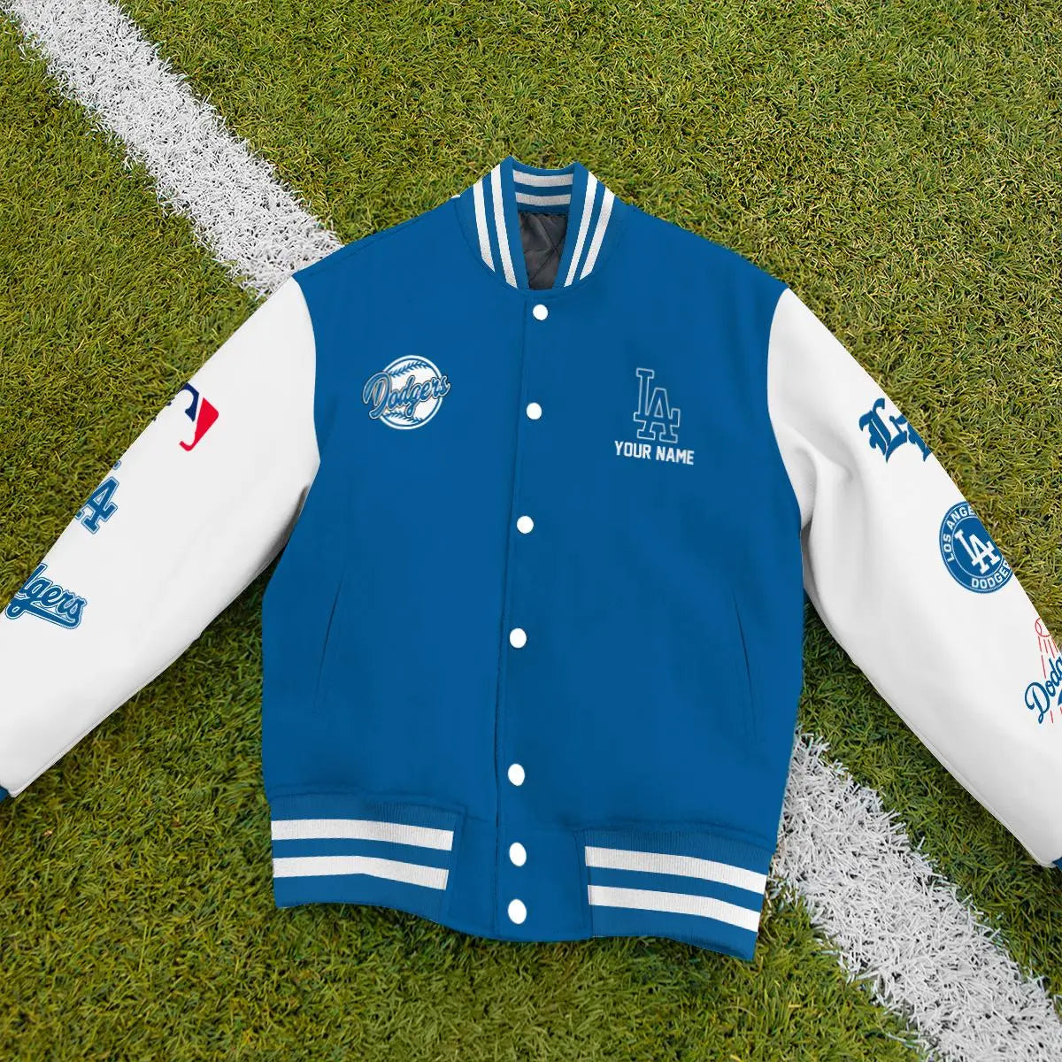 LIMITED EDITION - NEW PREMIUM MLB02 LAD LOS ANGELES DODGERS SATIN VARSITY JACKET