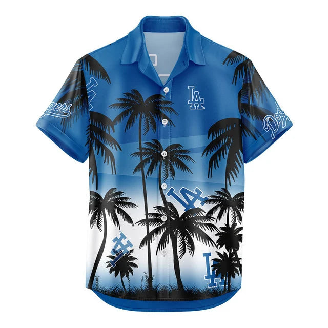 LIMITED EDITION - NEW CUSTOMIZED MLB02 LAD LOS ANGELES DODGERS UNISEX HAWAIIAN SHIRT & SHORTS SET