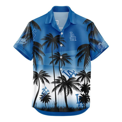 LIMITED EDITION - NEW CUSTOMIZED MLB02 LAD LOS ANGELES DODGERS UNISEX HAWAIIAN SHIRT & SHORTS SET