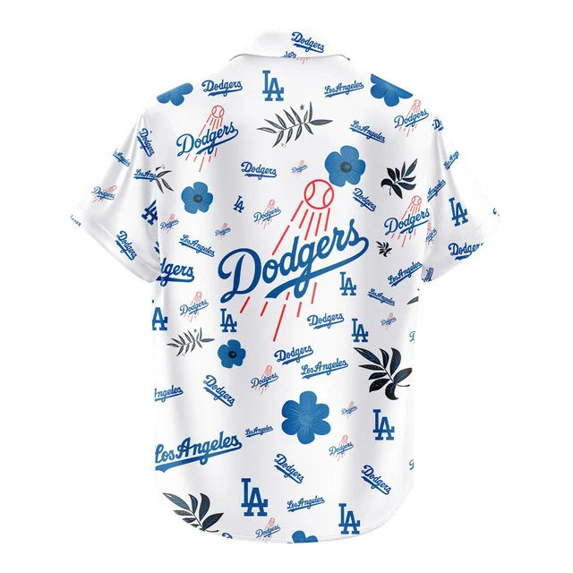 LIMITED EDITION - NEW CUSTOMIZED MLB02 LAD LOS ANGELES DODGERS UNISEX HAWAIIAN SHIRT & SHORTS SET