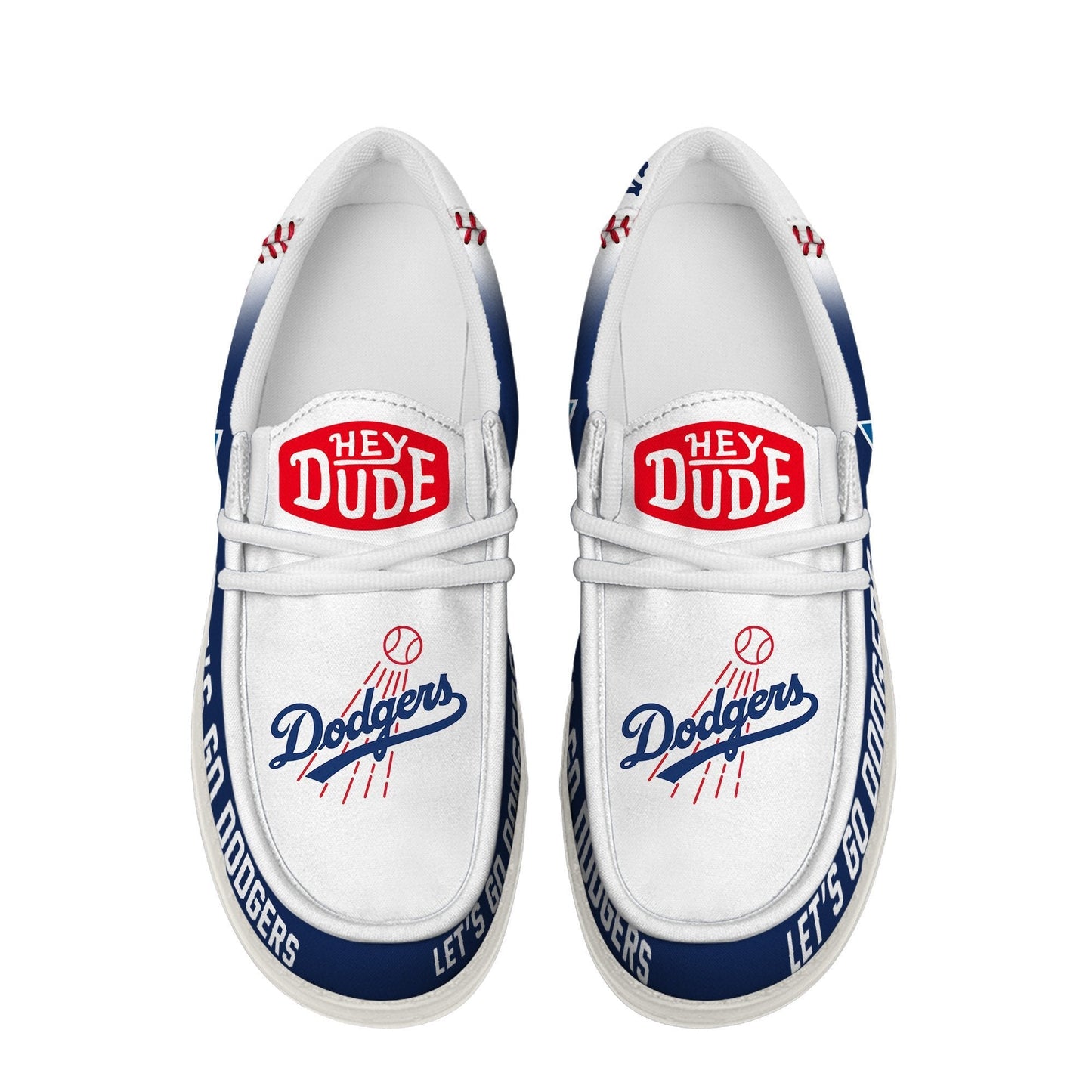 LIMITED EDITION - NEW CUSTOMIZED MLB02 LAD LOS ANGELES DODGERS LOAFER SHOES