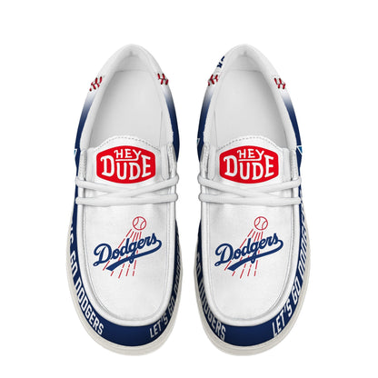 LIMITED EDITION - NEW CUSTOMIZED MLB02 LAD LOS ANGELES DODGERS LOAFER SHOES