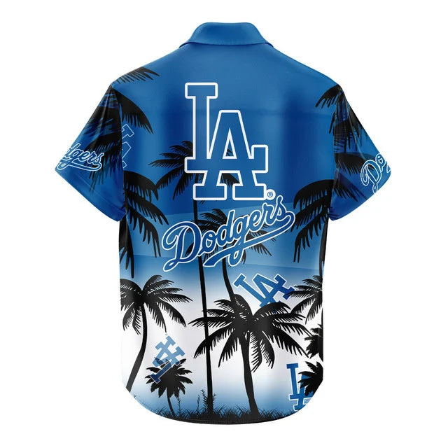 LIMITED EDITION - NEW CUSTOMIZED MLB02 LAD LOS ANGELES DODGERS UNISEX HAWAIIAN SHIRT & SHORTS SET
