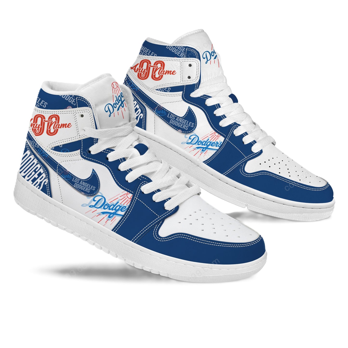 LIMITED EDITION - NEW CUSTOMIZED MLB02 LA DODGERS AIR JORDAN SNEAKERS