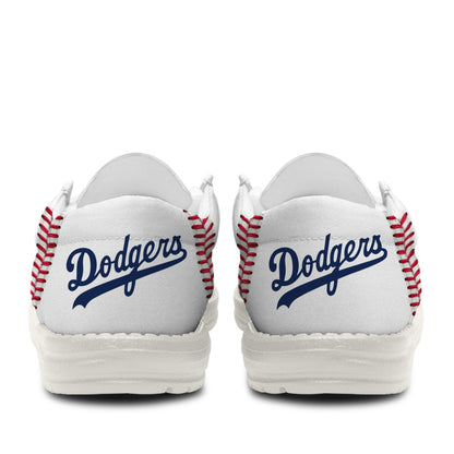 LIMITED EDITION - NEW CUSTOMIZED MLB02 LAD LOS ANGELES DODGERS LOAFER SHOES
