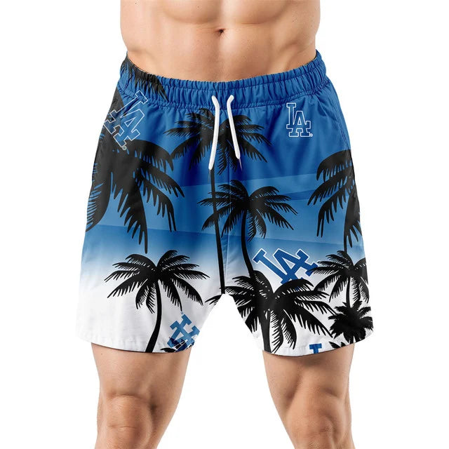 LIMITED EDITION - NEW CUSTOMIZED MLB02 LAD LOS ANGELES DODGERS UNISEX HAWAIIAN SHIRT & SHORTS SET