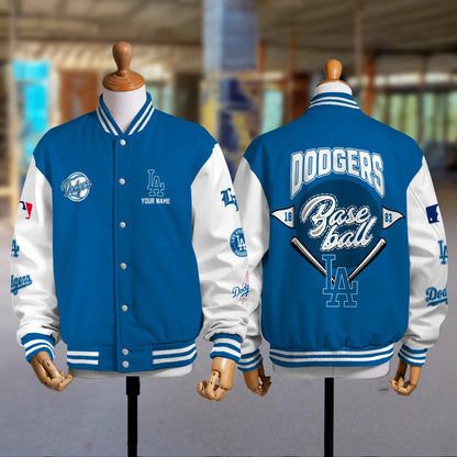 LIMITED EDITION - NEW PREMIUM MLB02 LAD LOS ANGELES DODGERS SATIN VARSITY JACKET